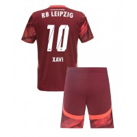 Camiseta RB Leipzig Xavi Simons #10 Segunda Equipación Replica 2024-25 para niños mangas cortas (+ Pantalones cortos)